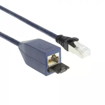 ACT Blue 2 meetrit LSZH SFTP CAT6A MPTL pikenduskaabel tõmbekaitsega RJ45 pistikutega