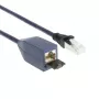 ACT sinine 3m LSZH S/FTP CAT6A MPTL pikenduskaabel tõmbetõkkega RJ45 pistikutega