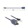 ACT sinine 3m LSZH S/FTP CAT6A MPTL pikenduskaabel tõmbetõkkega RJ45 pistikutega