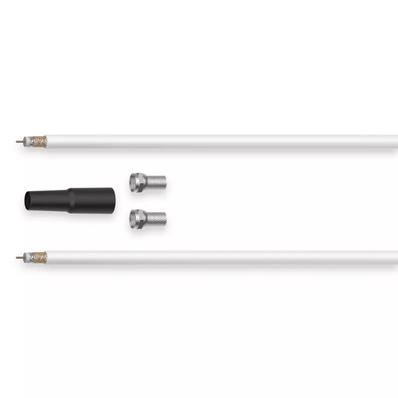 Hama 00179261 koaksiaalkaabel 10 m must, metallik, valge