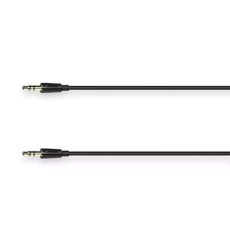 Audio kaabel Hama Flexi-õhuke 1.5m 3.5mm isane-isanele Must