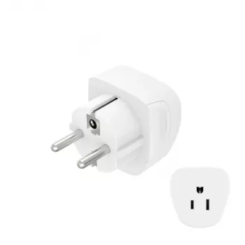 Hama 00223458 toitepistiku adapter Type E/F hübriid Type B Valge