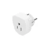 Hama 00223458 toitepistiku adapter Type E/F hübriid Type B Valge