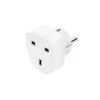 Hama 00223459 toitepistiku adapter Type E/F hübriid Type G (UK) Valge