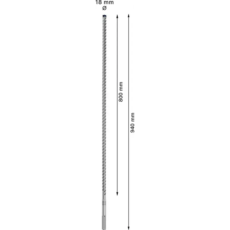 SDS-max puuritera Bosch Expert 18 mm x 940 mm rasketeks betooni puurimistöödeks