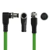 ACT Industrial 3,00 meetrit andurikaabel M12A 8-pin isane nurga all parempoolne M12A emane, Ultraflex TPE kaabel, varjestatud