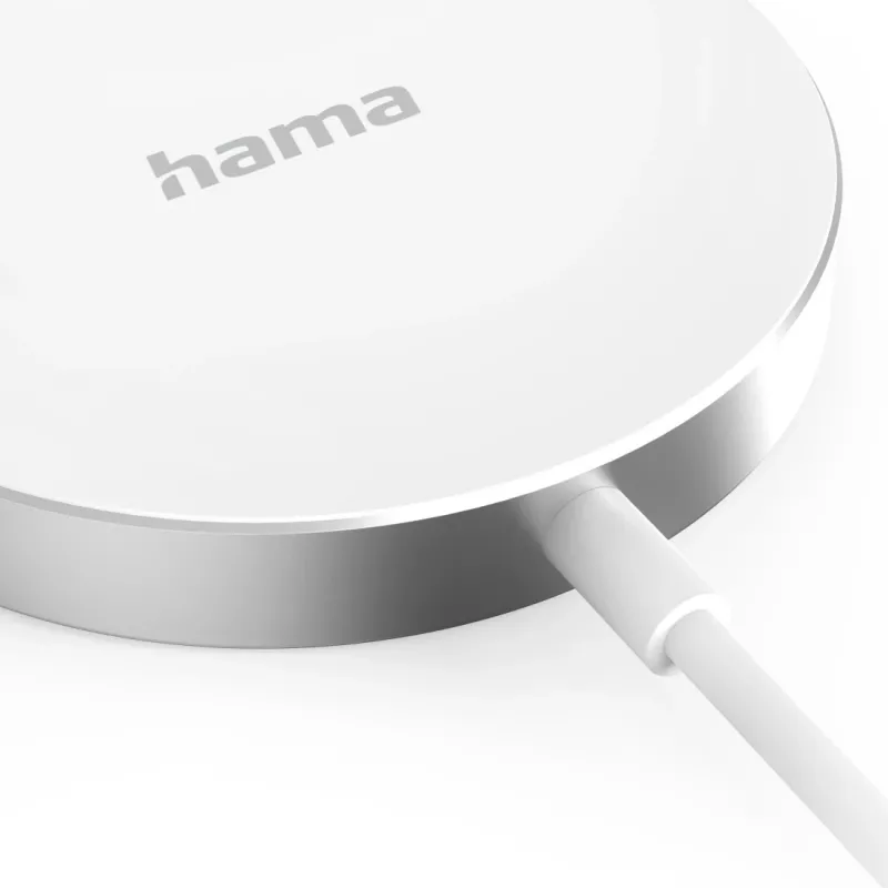 Hama MagCharge FC15 Mobiiltelefon, Nutitelefon Valge USB Juhtmevaba laadimine Kiirlaadimine Siseruumides