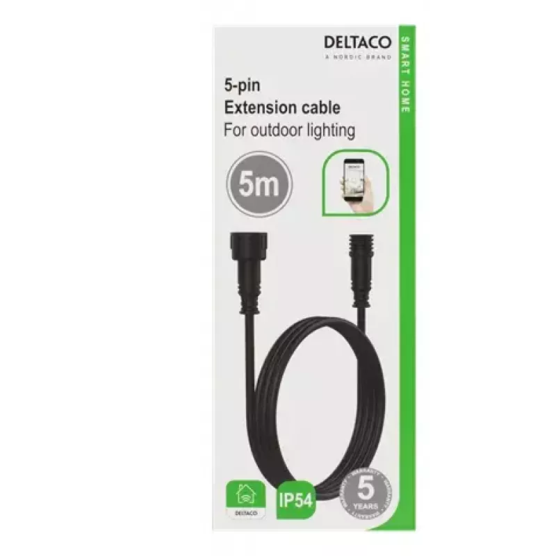 Toitekaabel Deltaco SH-OLC01 Must 5 m