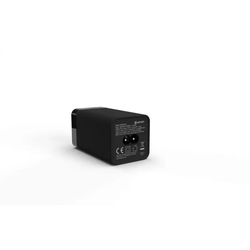 Mobiilseadme laadija eSTUFF ES635200 universaalne must 2 USB USB-C