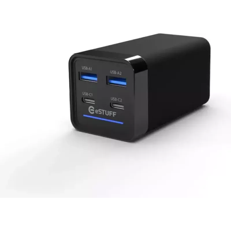 Mobiilseadme laadija eSTUFF ES635200 universaalne must 2 USB USB-C