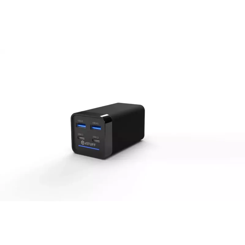Mobiilseadme laadija eSTUFF ES635200 universaalne must 2 USB USB-C