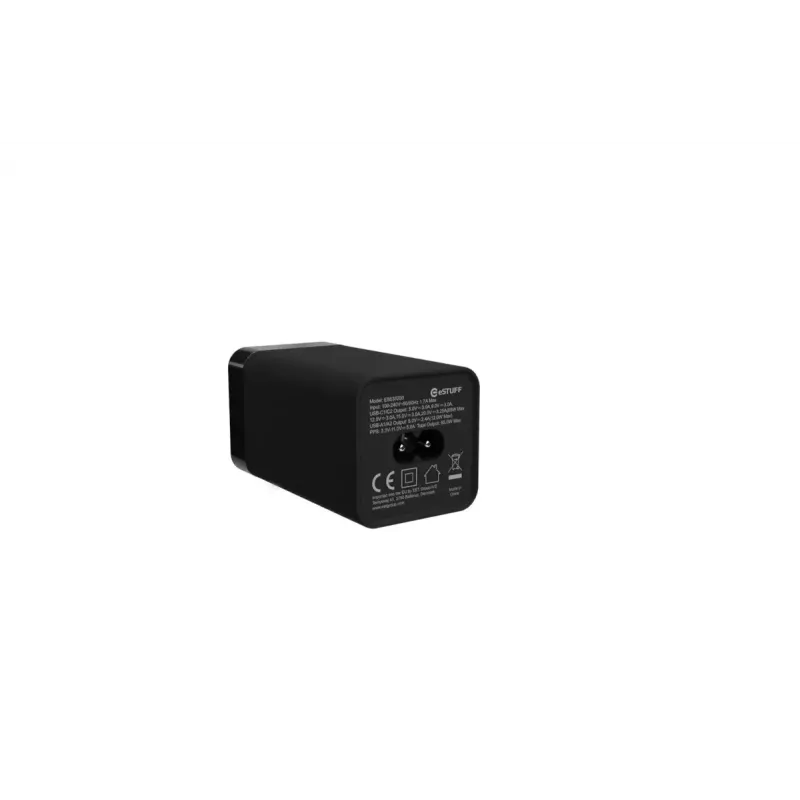 Mobiilseadme laadija eSTUFF ES635200 universaalne must 2 USB USB-C