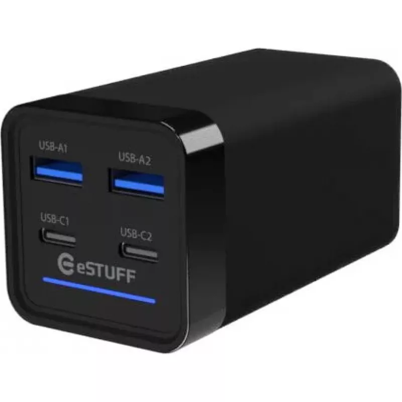 Mobiilseadme laadija eSTUFF ES635200 universaalne must 2 USB USB-C