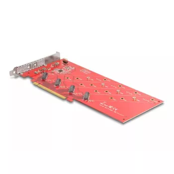 DeLOCK PCI Express x16 kaart 4-le sisemisele NVMe M.2 Key M 110 mm ümberlülitus