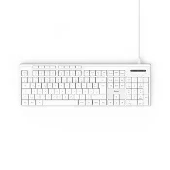 Hama CK-200 klaviatuur Kodu/Kontor USB QWERTZ Saksa Valge