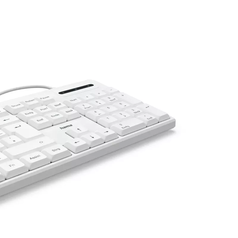 Hama CK-200 klaviatuur Kodu/Kontor USB QWERTZ Saksa Valge