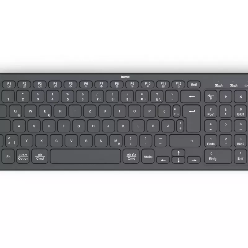 Hama WK-300 klaviatuur Kodu/Kontor RF-traadita + Bluetooth QWERTZ saksa must