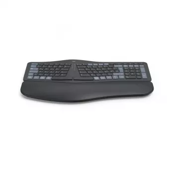 Hama WK-900 Ergo klaviatuur Kodu/Kontor RF traadita + Bluetooth QWERTZ German Must, Sinine, Tumehall