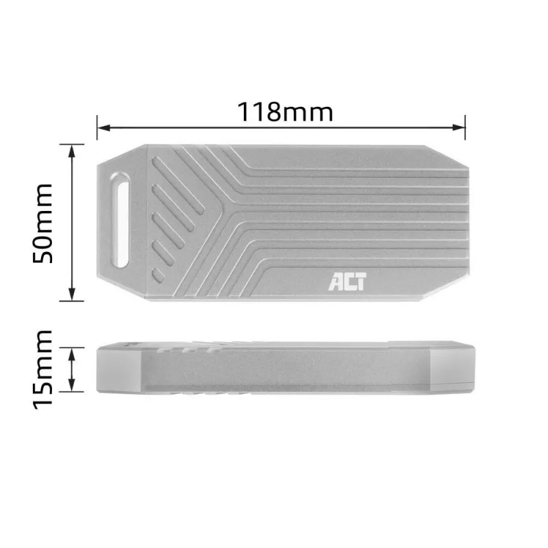 ACT USB 40Gbps M.2 2280 NVMe / PCIe SSD ümbris, tööriistavaba