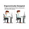 Monitorialus EQUIP Ergonomic Monitor Stand with USB (USB-A x4, USB-C x1), eraldiseisev, 25 kg, must