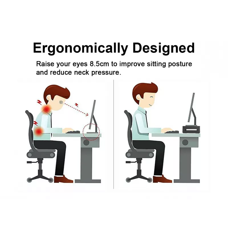 Monitorialus EQUIP Ergonomic Monitor Stand with USB (USB-A x4, USB-C x1), eraldiseisev, 25 kg, must
