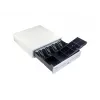 Kassaaparaadi sahtel EQUIP 351011, manuaalne/automaatne POS-sahtel, 4 rahatähtede / 8 mündipesaga, metall, valge, 420×405×110 mm