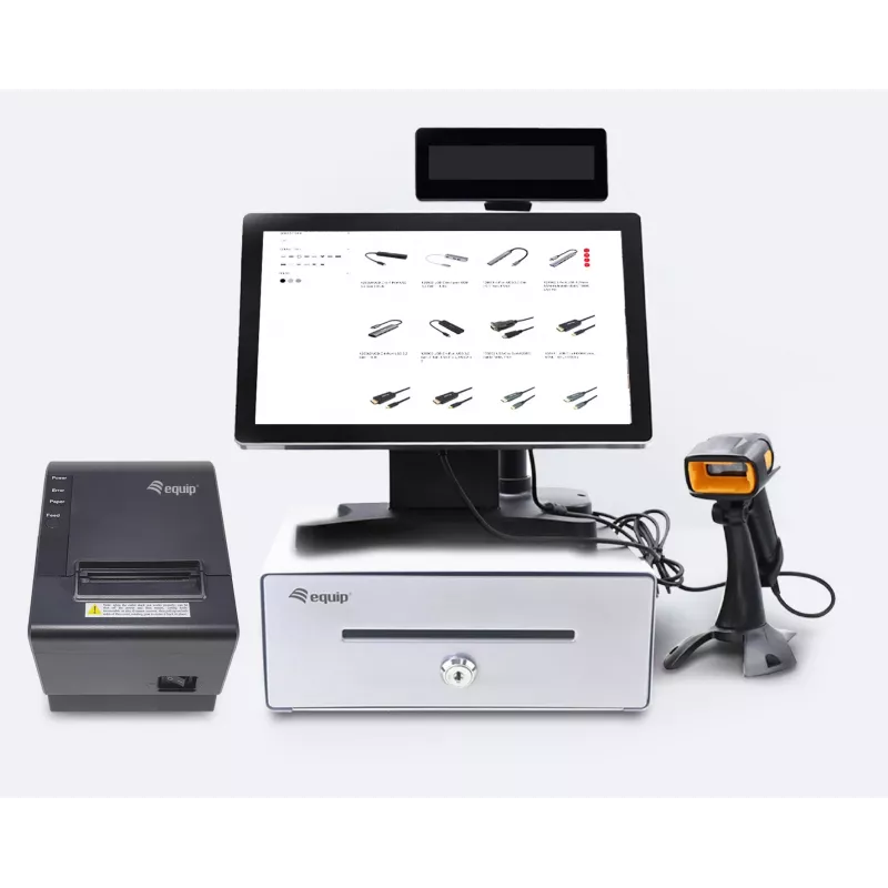 Equip sularahasahtel müügikoha (POS) süsteemile, 4 arvetaskut/4 münditaskut, eemaldatavad mündipesad, RJ11 pistik, alumiinium