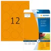 Isekleepuv printerisilt HERMA Neon sildid A4 Ø 60 mm ümmargune helendav oranž