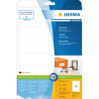 Isekleepuv printerisilt HERMA Labels Premium A4 97x42,3 mm