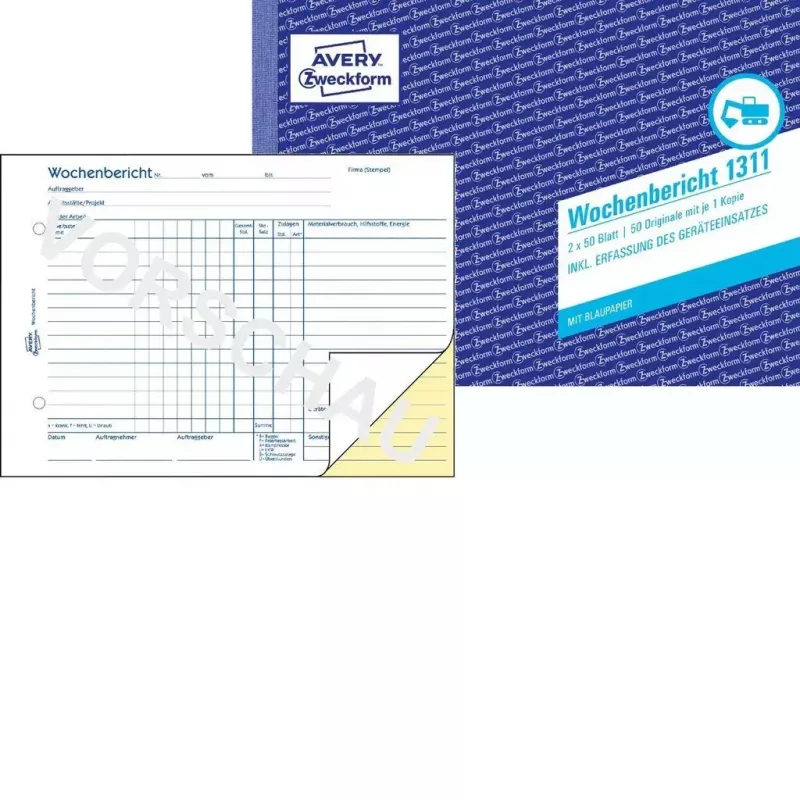 Accounting form/book A5 Avery 1311 50 lehekülge
