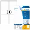 Nimesildi vahelehed HERMA A4 90x54 mm valge kartong 250 tk