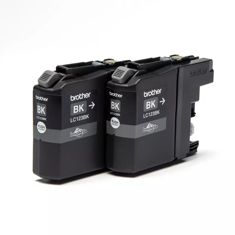 Brother LC123BK 2-pakk, Must, Pigmendipõhine tint, 1 tk, 600 lehekülge, 600 lehekülge, Mitmikpakend
