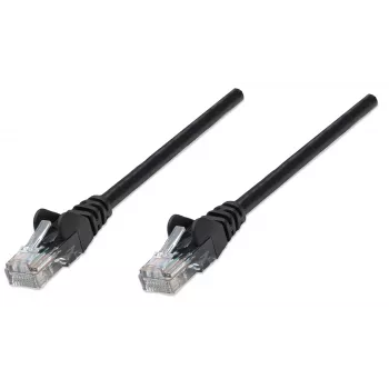 Intellinet võrgukaabel, Cat5e, 0,25 m, must, CCA, U/UTP, PVC, RJ45, kullatud kontaktid, takerdumisvastane, kaitsemuhv, eluaegne garantii