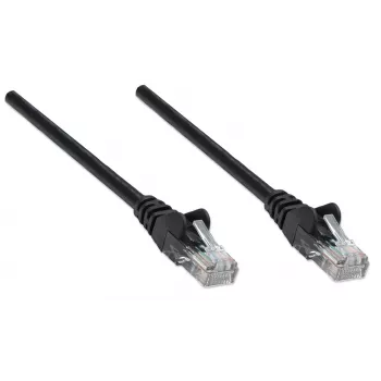 Intellinet võrgukaabel, Cat5e, 0,25 m, must, CCA, U/UTP, PVC, RJ45, kullatud kontaktid, takerdumisvastane, kaitsemuhv, eluaegne garantii