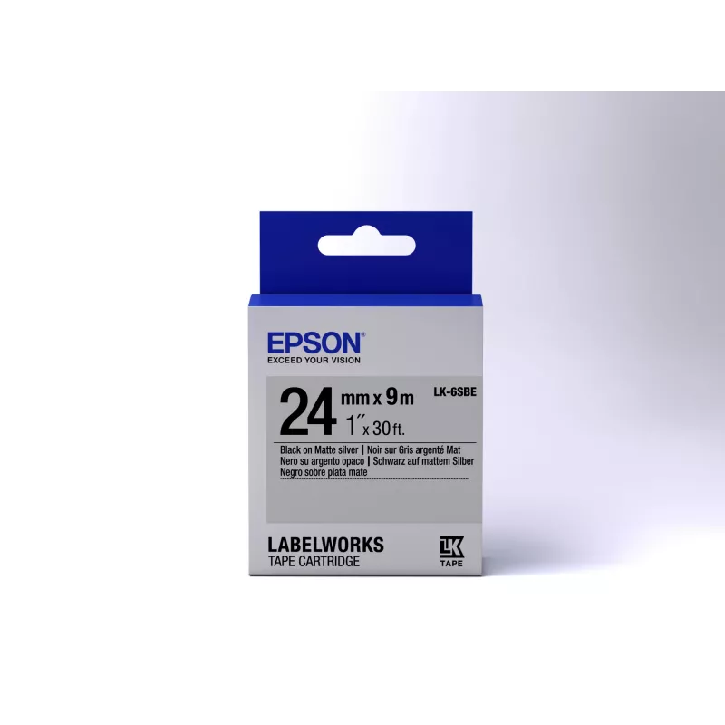 Epson LK-6SBE sildikassett matt hõbedane/must 24 mm (9 m)