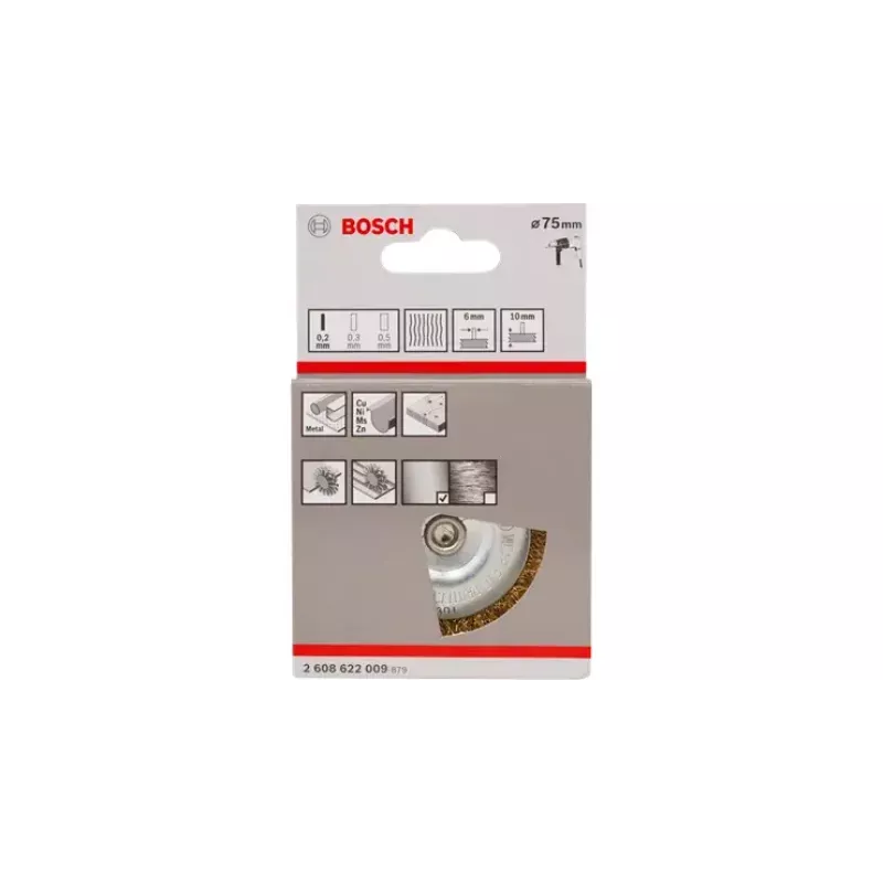 Traatharjad Bosch 2608622009 krimbitud messingkattega 7,5 cm