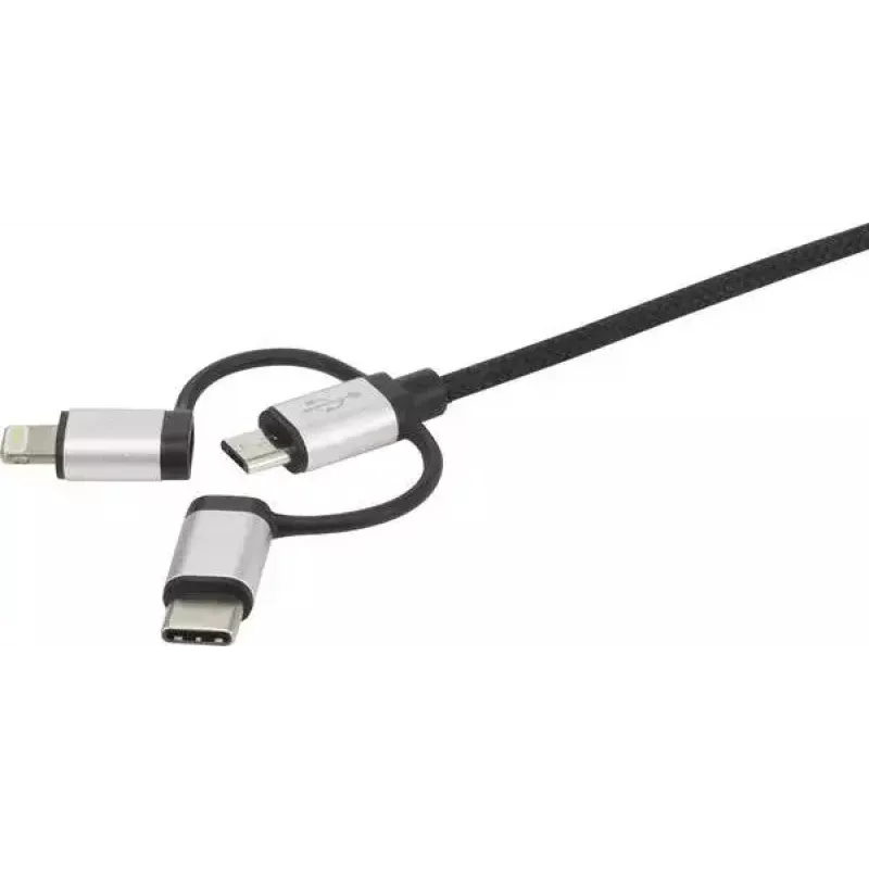 USB-kaabel Renkforce RF-4600467 0,5 m USB A USB C/Micro-USB B/Lightning Hall