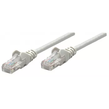 Intellinet võrguparanduskaabel, Cat5e, 0,25 m, hall, CCA, U/UTP, PVC, RJ45, kullatud kontaktid, takerdumiskindel, kaitsemuhviga, eluaegne garantii