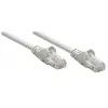 Intellinet võrguparanduskaabel, Cat5e, 0,25 m, hall, CCA, U/UTP, PVC, RJ45, kullatud kontaktid, takerdumiskindel, kaitsemuhviga, eluaegne garantii