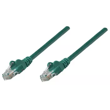 Intellinet võrgukaabel, Cat5e, 0,25 m, roheline, CCA, U/UTP, PVC, RJ45, kullatud kontaktid, tõmbumisvastane, kaitsekummiga, eluaegne garantii