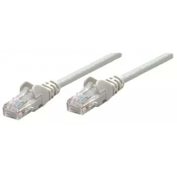 Intellinet võrgujuhtme patch-kaabel, Cat6, 0,25 m, hall, vask, U/UTP, PVC, RJ45, kullatud kontaktid, tõmbetõkestusega, kaitserõngaga, eluaegne garantii