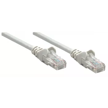 Intellinet võrgujuhtme patch-kaabel, Cat6, 0,25 m, hall, vask, U/UTP, PVC, RJ45, kullatud kontaktid, tõmbetõkestusega, kaitserõngaga, eluaegne garantii