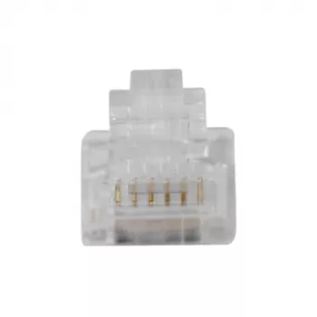 Modulaarpistikud Intronics RJ-12 M TD106M ACT, ümara kaabli jaoks, tahke, kotis 25 tk