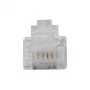 Modulaarpistikud Intronics RJ-12 M TD106M ACT, ümara kaabli jaoks, tahke, kotis 25 tk