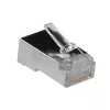 ACT RJ45 (8P/8C) varjestatud modulaarpistik ümarkaabli jaoks keerdjuhtmetega