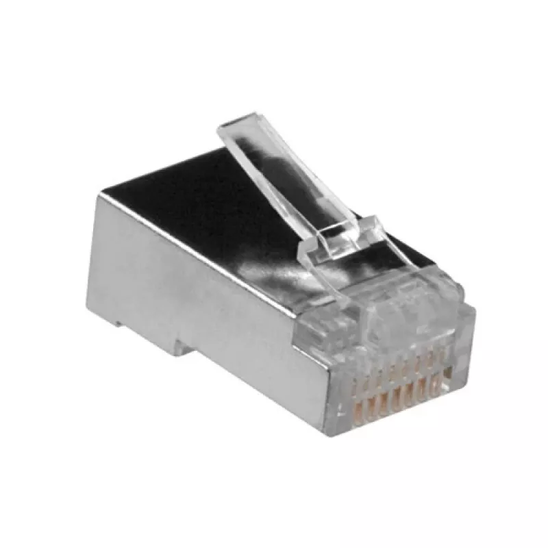 ACT RJ45 (8P/8C) varjestatud modulaarpistik ümarkaabli jaoks keerdjuhtmetega