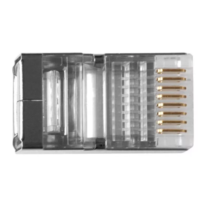 ACT RJ45 (8P/8C) varjestatud modulaarpistik ümarkaablile täisjuhtmetega