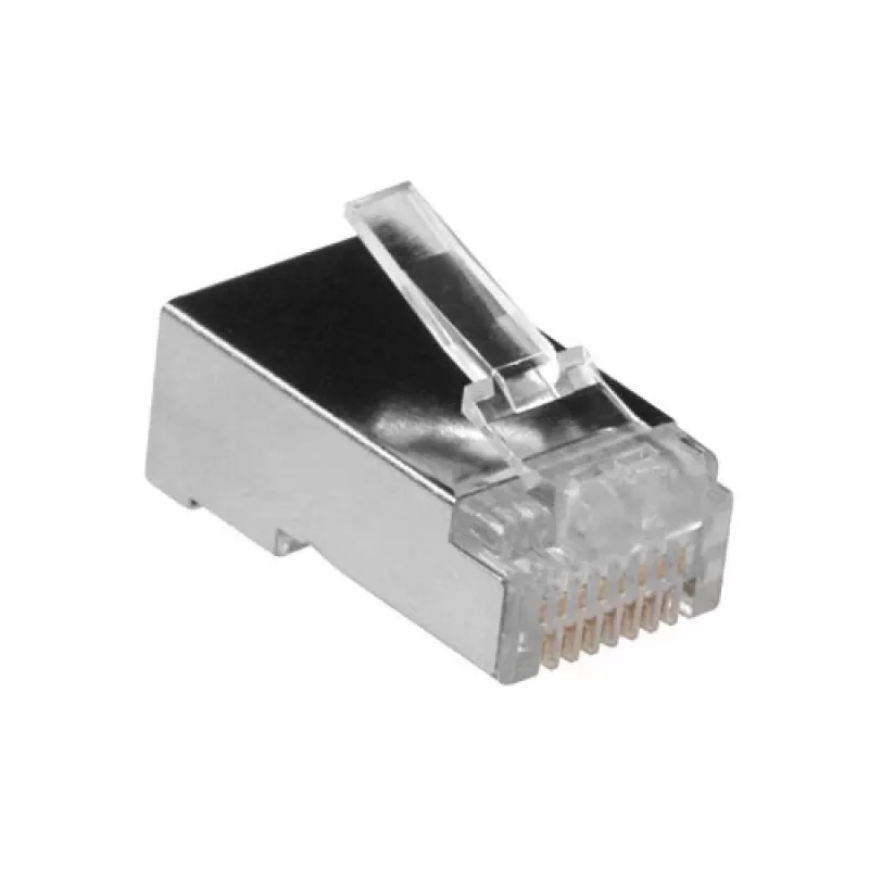 ACT RJ45 (8P/8C) varjestatud modulaarpistik ümarkaablile täisjuhtmetega