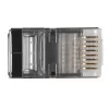 ACT RJ45 (8P/8C) CAT6 varjestatud modulaarpistik ümarkaablile tahkete või keerutatud soontega