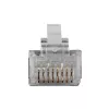 ACT RJ45 (8P/8C) CAT6 varjestatud modulaarpistik ümarkaablile tahkete või keerutatud soontega